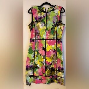 Calvin Klein vibrant floral print dress